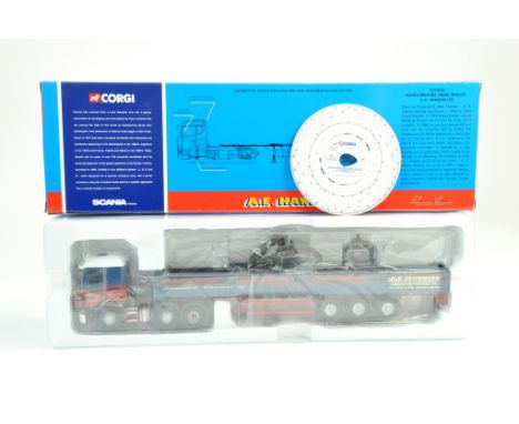 Corgi 1/50 diecast truck issue comprising No. CC12223 Scania Dropside Crane Trailer in the livery of AW Hawkins. Complete wit