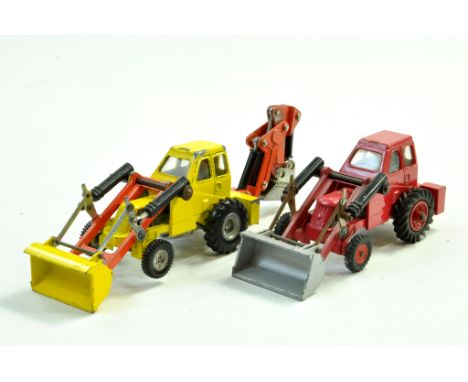 Dinky pair of Muir Hill Tractor Loaders. Generally good.