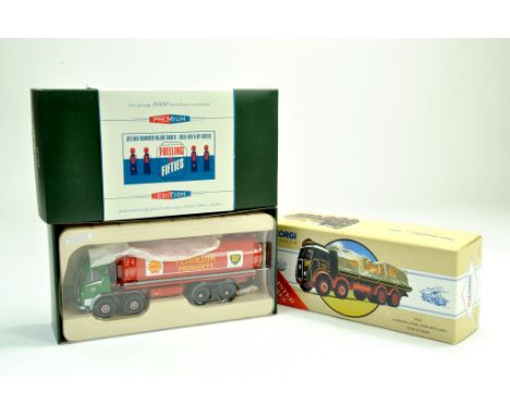 Corgi 1/50 diecast truck issues comprising Fueling the Fifties Shell BP Tanker plus No. 97327 Atkinson 8 Wheel, Eddie Stobart