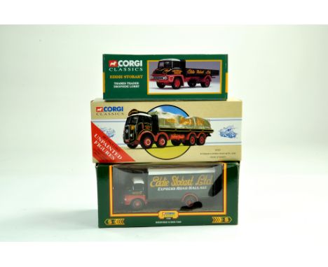Corgi 1/50 diecast truck Eddie Stobart issues comprising Thames Trader Dropside, No. 97327 Atkinson 8 Wheel Rigid plus No. 19