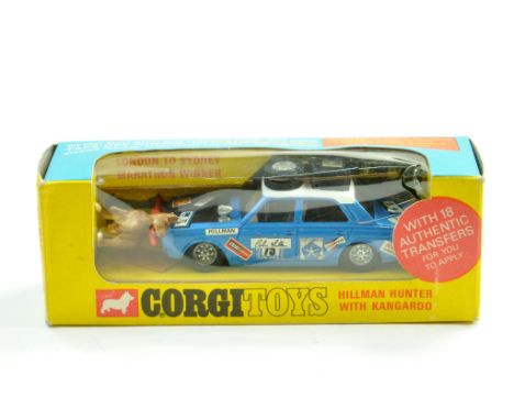Corgi No. 302 Hillman Hunter with Kangeroo. Complete, excellent and in very good box (slight tear on cellophane).