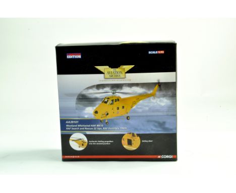 Corgi 1/72 diecast model aircraft AA39101 comprising Westland Whirlwind HAR MK10 RAF Search and Rescue. Model appears general