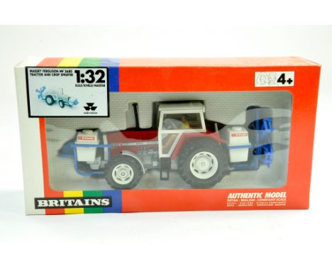 Britains Farm 1/32 Massey Ferguson MF3680 Tractor with Crop Sprayer. Generally Excellent in Very Good (slightly dusty) box.