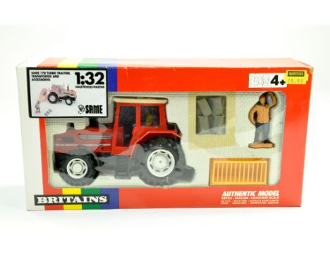 Britains Farm 1/32 Same 170 Turbo Tractor and Accessory Set. Generally Excellent in Very Good (slightly dusty) box.