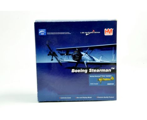 Hobby Master 1/48 diecast model aircraft Boeing Stearman Kaydet. Model appears generally excellent. Vendor lists as complete.