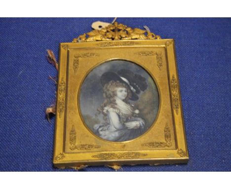 A GILT FRAMED PORTRAIT OF A GIRL