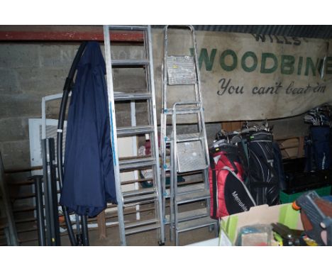 Two aluminium step ladders