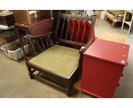 An oak Ercol arm chair