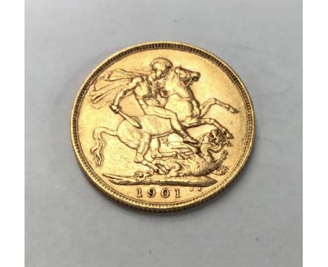 A Victorian 1901P Sovereign Please note this item is at our Derbyshire saleroom, DE65 6LS  