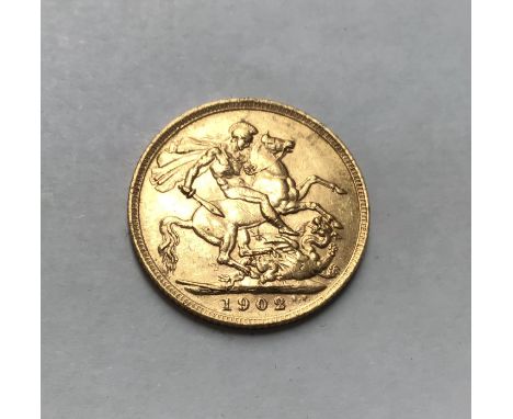 An Edward VII 1902 Sovereign Please note this item is at our Derbyshire saleroom, DE65 6LS  