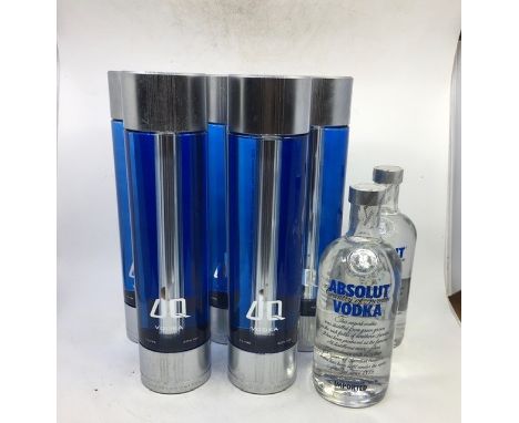 Swedish vodka, 4x 1 litre bottles of DQ and 2x 700ml of Absolut. One seal on DQ broken