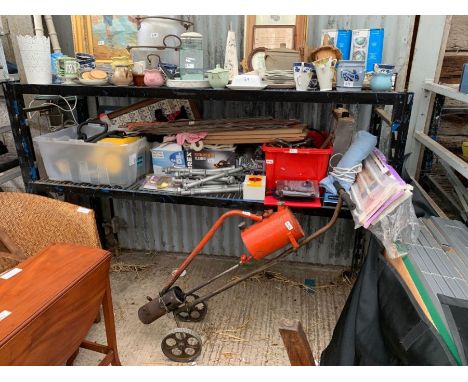 Various tools including a flame gun, a steam cleaner &amp; other items ## pat tested ##