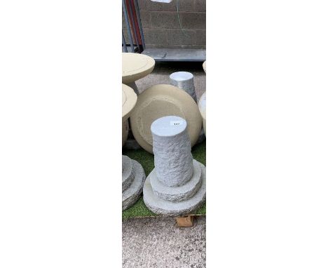 Granite sundial compass garden ornament x 2