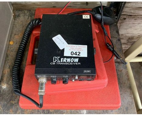 2 boxes of tools, CB transceivers, air travel metal case &amp; a clock