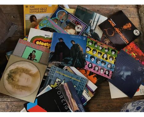 A large collection of 1960s/70s and 1980s LPs including Elvis Costello, Rolling Stones, Carol King, UB40 etc.