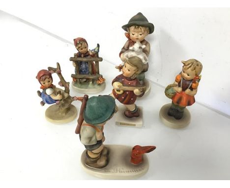 A collection of Hummel figures (largest: 14cm x 7cm) (6)