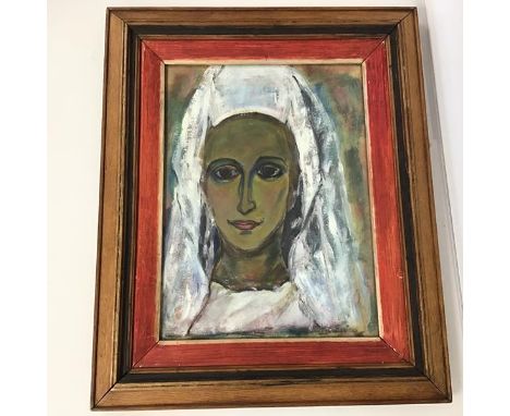 J. Maltman Cowper,  Portrait of a Lady, mixed media, signed bottom right, paper inscribed label verso (39cm x 29cm)