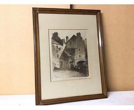 J. Munro Bell, The Bakehouse Close, etching, signed in pencil bottom right (24cm x 20cm)