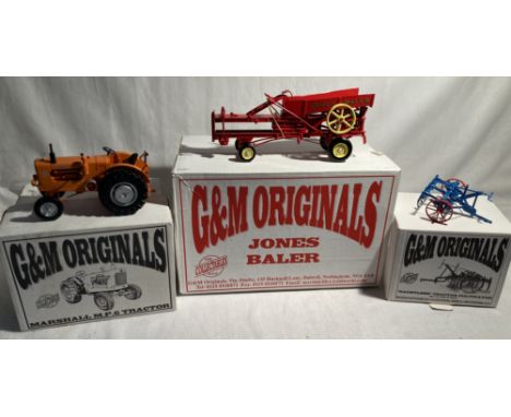 G&amp;M Originals: A collection of three G&amp;M Originals hand made 1:32 scale farm equipment to include: Marshall MP6 Tract