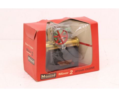 Mamod: A boxed Mamod Minor 2 Steam Engine. Original box. Untested for working order. Contents in very good condition. Window 