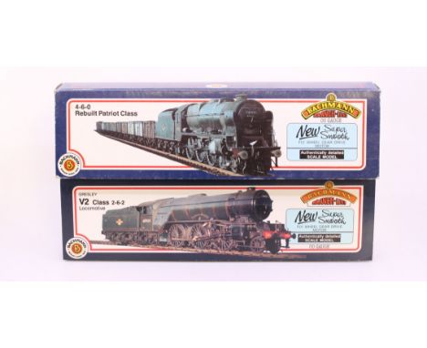 Bachmann: A boxed Bachmann, OO Gauge,4-6-0 Rebuilt Patriot Class, Reference 31-155A; and V2 4844 'Coldstreamer' LNER Doncaste