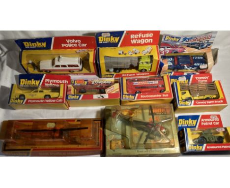 Dinky: A collection of ten boxed Dinky Toys vehicles to comprise: Sea King Helicopter 736, Stingray 206, Plymouth Stock Car 2