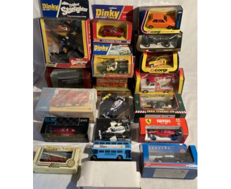 Diecast: A collection of assorted diecast to include: Dinky Trident Starfighter, good condition, box damage; War Chariot, Cor