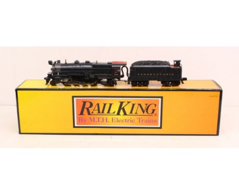 Railking: A boxed Railking by M.T.H. Electric Trains, Pennsylvania 2-8-2 L-1 Mikado Steam Engine w/ Proto-Sound 2.0, Item No.