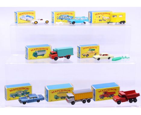 Matchbox: A collection of eight assorted boxed Matchbox 75 Series vehicles to comprise: Ford GT Racer 41, Studebaker Station 