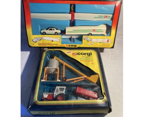 Corgi: A boxed Corgi Toys, Agricultural Set No. 42,&nbsp;good condition with some box damage, together with a boxed Corgi Toy