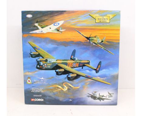 Corgi: A boxed Corgi: The Aviation Archive, Avro Lancaster - EE176 'Mickey the Moocher', Spitfire MkIIa-P7350 &amp; Hawker Hu