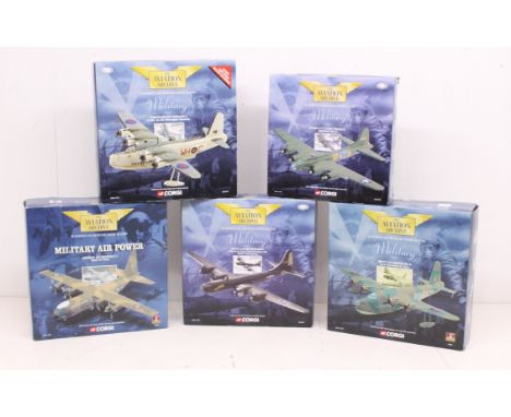 Corgi: A collection of five boxed Corgi: The Aviation Archive vehicles to include references:&nbsp;AA31701, 48803, AA31801, 4