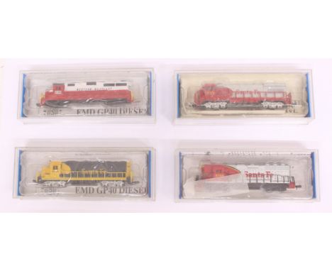 Bachmann: A collection of four boxed Bachmann, N Gauge, diesel locomotives, to comprise references: 61252, 63552, 64052 and 6