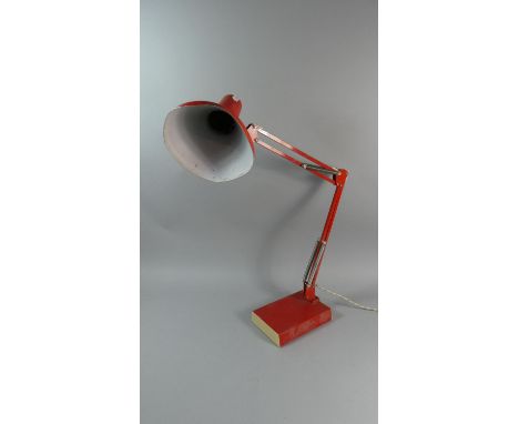 A Vintage Angle Poise Style Work Light with Weighted Base 