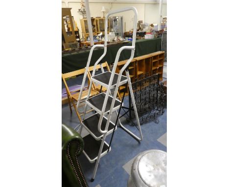 A Metal Framed Four Step Step Ladder 