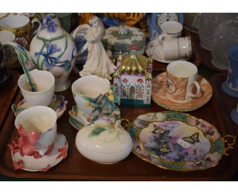 A Collection of Various Ceramics to Include Franz Coffee Set to Include Three Cups and Saucers, Spoon and Coffee Pot, Oval Li