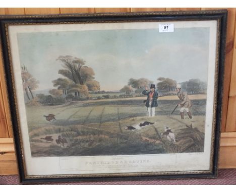 After Turner, colour print, plate 2, September Partridge Shooting 1841, 17" x 21"