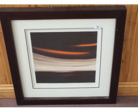 A framed limited edition, Giclée print titled 'Quantum' by Debra Stroud, 63/295, 16" x 16" complete with COA, 18" x 17"