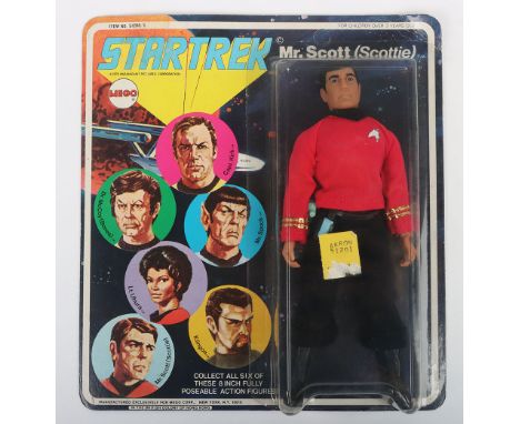 Vintage Original Star Trek Mego Mr. Scott (Scottie) Six face Type 2, 8 inch action figure Boxed item number 51200/5. White le
