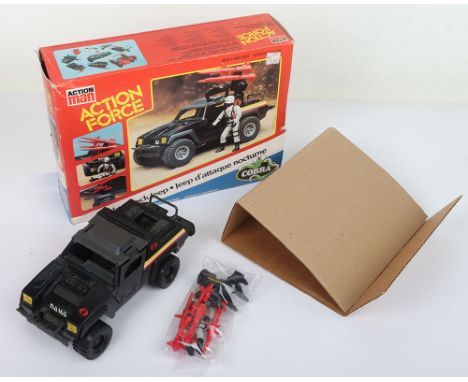 Vintage Action Force Cobra Night Attack Jeep Vehicle with Driver action figure boxed Palitoy. Complete in good condition. Mis