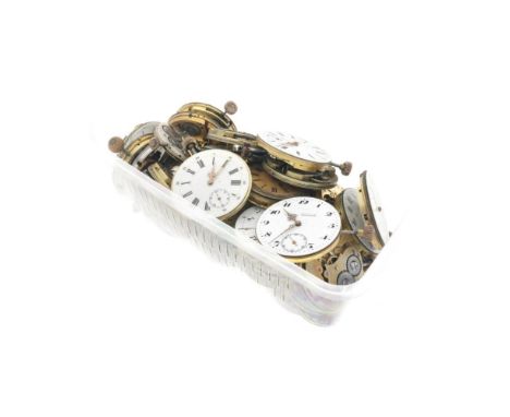 Lot pocket watch movements - manual winding - in various conditions. - total weight: 1507,4 grams. Estimated value: € 75 - € 