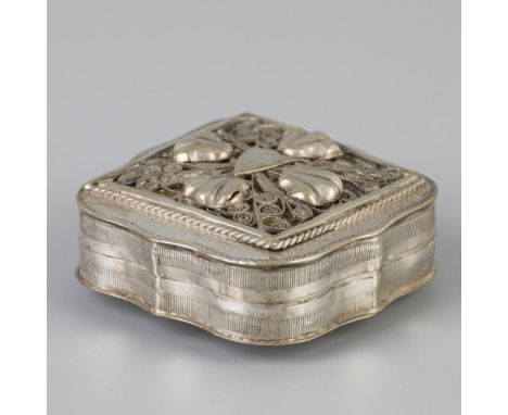 Square model with filigree wire decorations and soldered ornaments. The Netherlands, Schoonhoven, Willem Lobesteijn, 1876, ha
