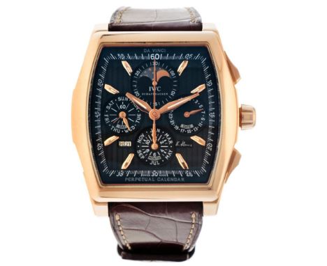 Case: rose gold (18 kt.) - strap: leather - automatic - last service: January 2021 - condition: very good - diameter: 43 mm -