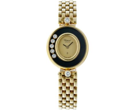 Case: yellow gold (18 kt.) - bracelet: yellow gold (18 kt.) - quartz - Chopard box and documents, certificate empty - conditi
