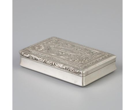 Rectangular model with embossed and ribbed decorations. With vacant cartouche and gilded interior. Austria, Prague, 1832, hal