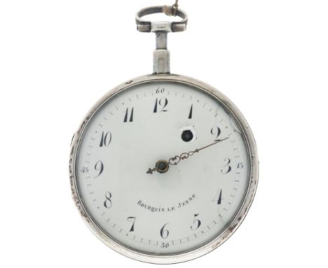 Case: silver (835/1000) - manual winding - key - condition: flawed - diameter: 56 mm - plexiglass - ref: 625 - the hours hand