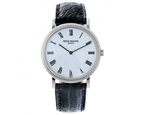 Case: white gold (18 kt.) - strap: leather - automatic - Patek Philippe Etui - last service: May 2020 - condition: very good 