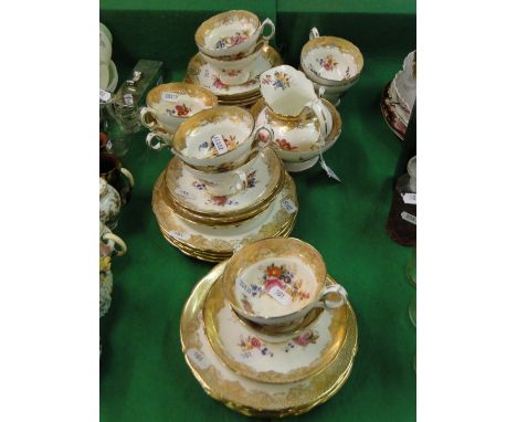 Hammersley porcelain tea service for 10-people.