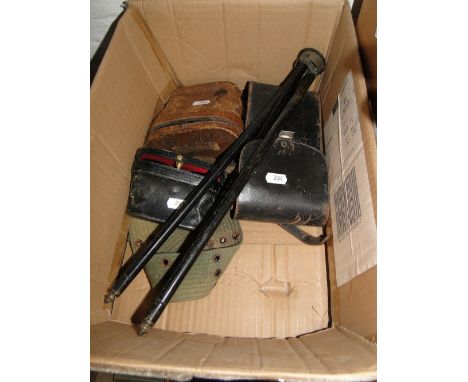 A camera, opera glasses, binoculars, etc.
