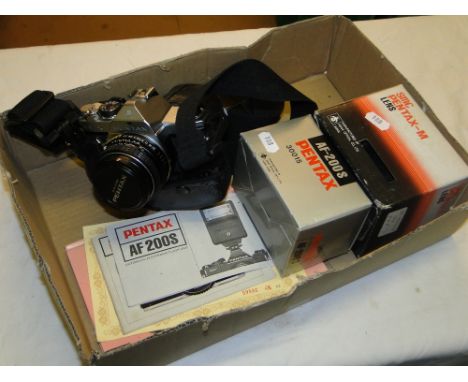 A Pentax camera, lenses etc